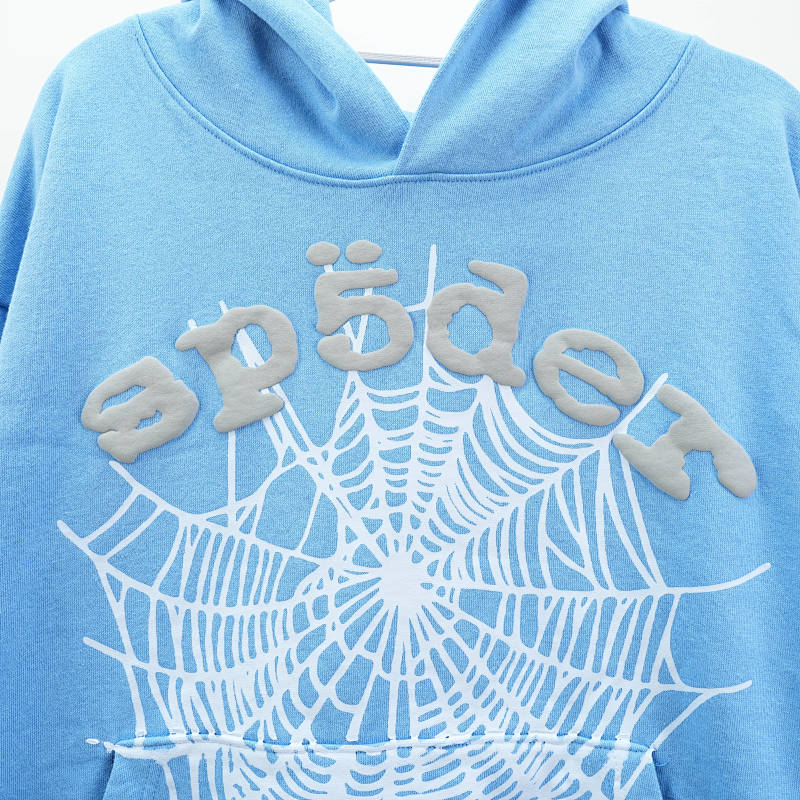 Sp5der Og Web V2 Hoodie Dusty Blue 7