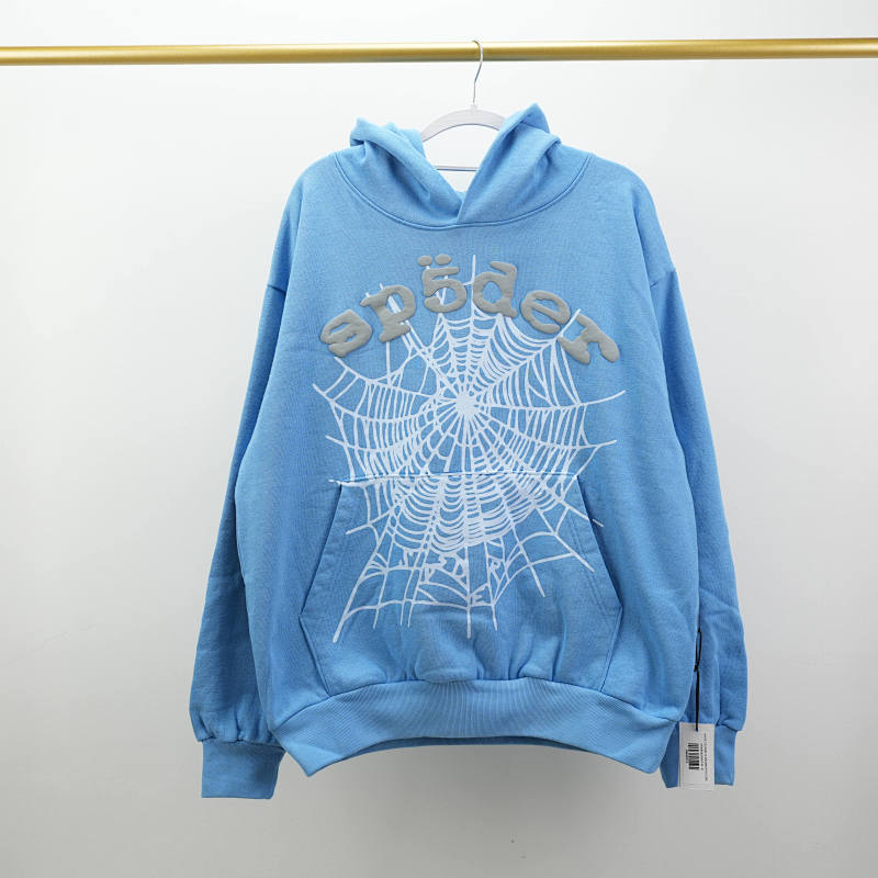 Sp5der Og Web V2 Hoodie Dusty Blue 3