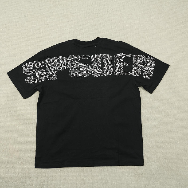 Sp5der Rhinestone Silk TeeBlack 11