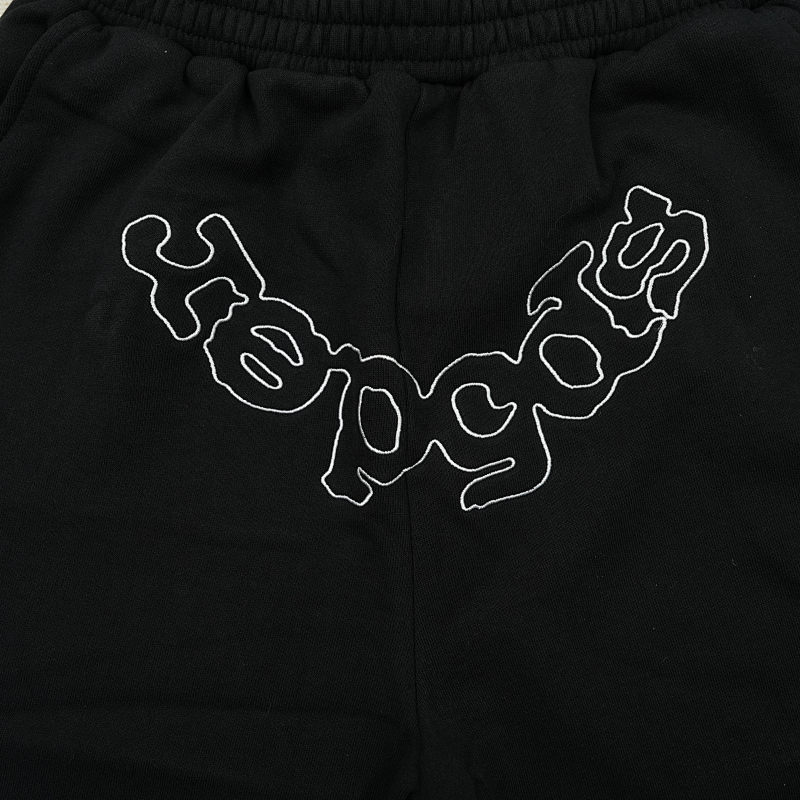 Sp5der Og Logo Embroidered Sweatshort Black 5