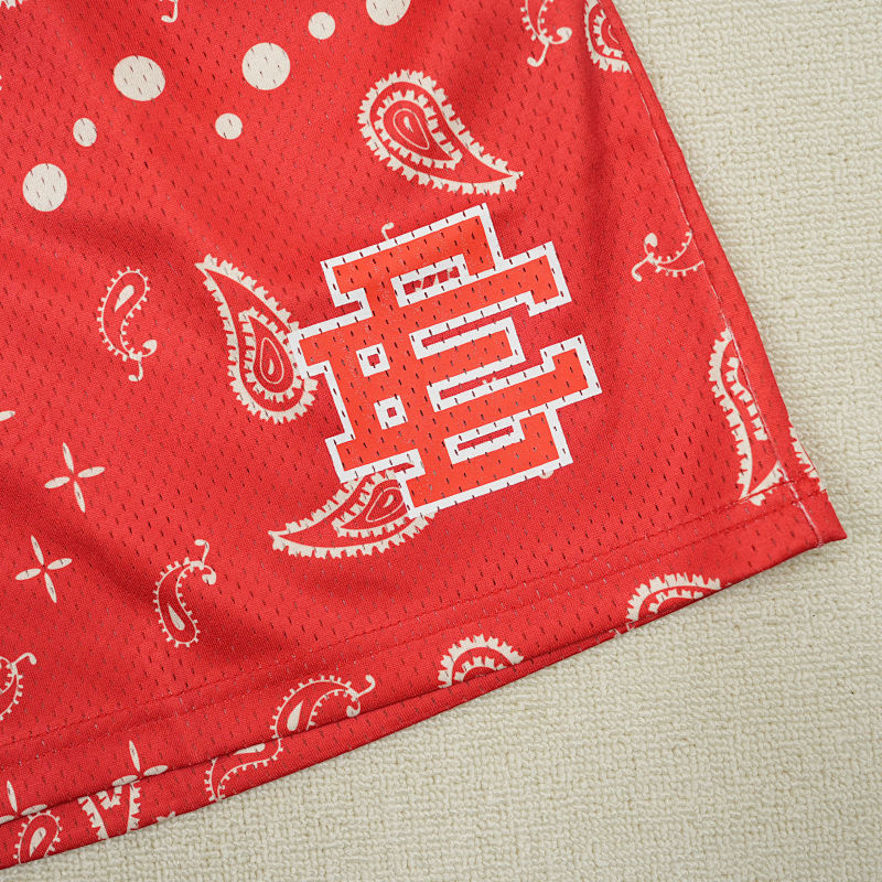 Eric Emanuel Ee Basic Short Ss25 Red Paisley 7
