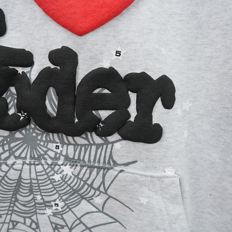 Sp5der Souvenir Hoodie Heather Grey 9