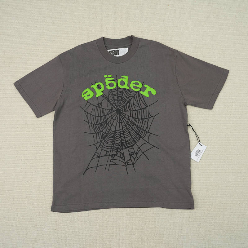 Sp5der Og Web V2 Tee Slate Grey 3
