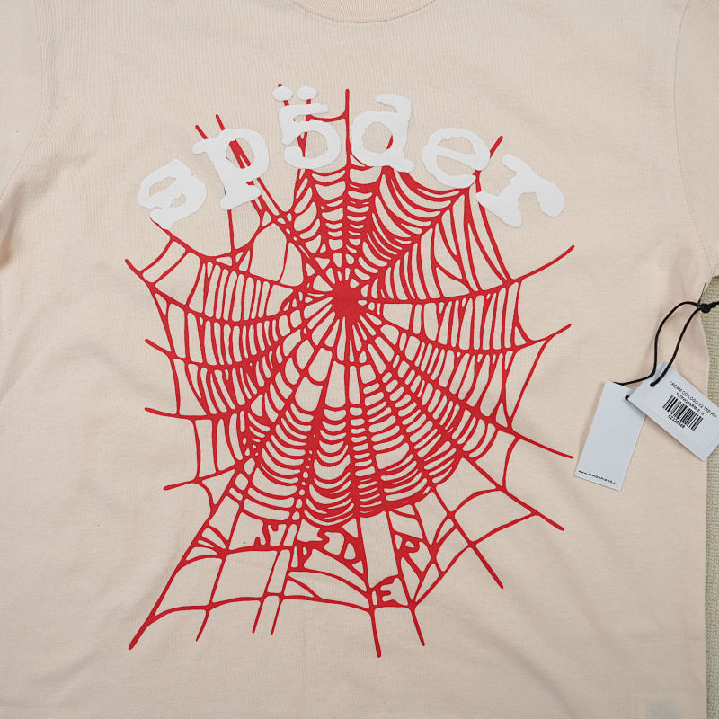 Sp5der Legacy Logo Heavyweight Tee Cream 6