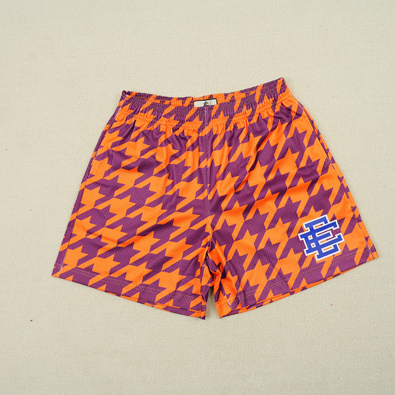 Eric Emanuel Ee Basic Short Orange/Purple Houndstooth 4