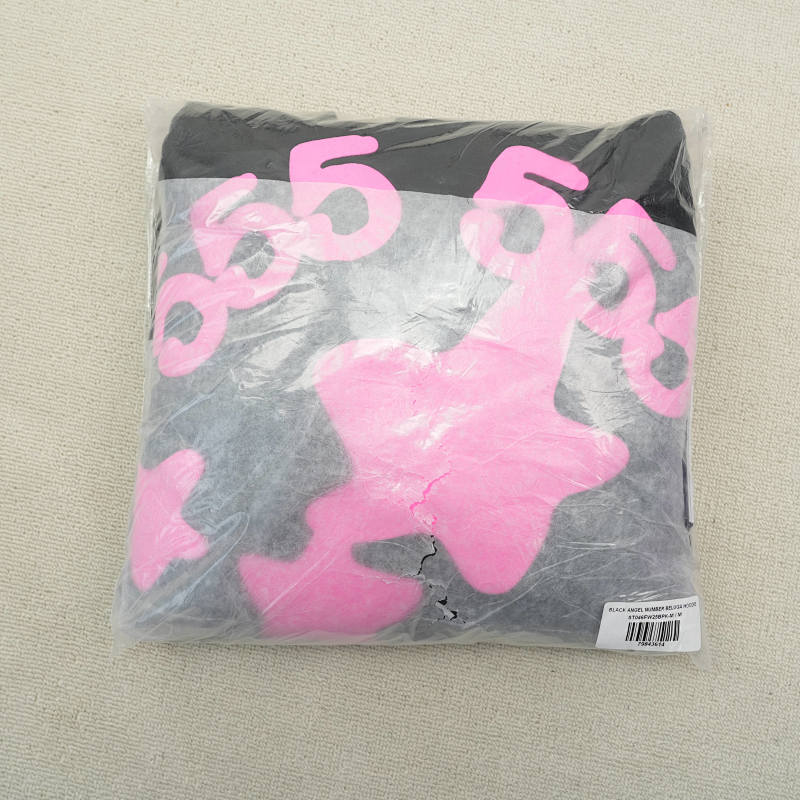 Sp5der Beluga Angel Number Hoodie Black 2