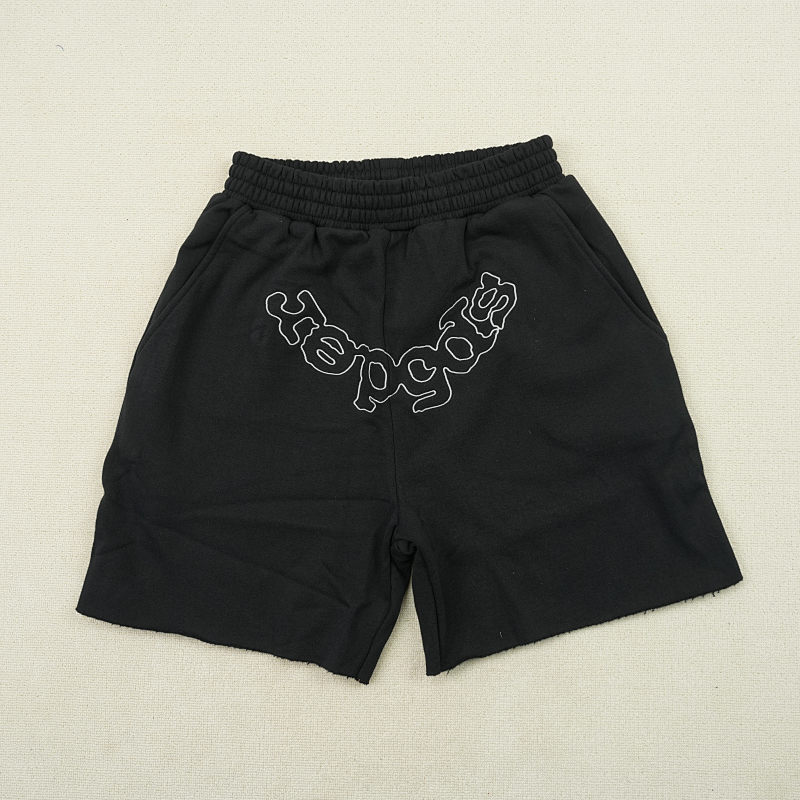 Sp5der Og Logo Embroidered Sweatshort Black 4