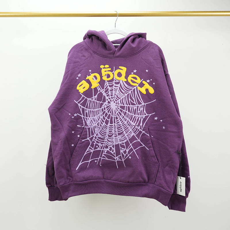 Sp5der Star Og Web V2 Hoodie Purple 3