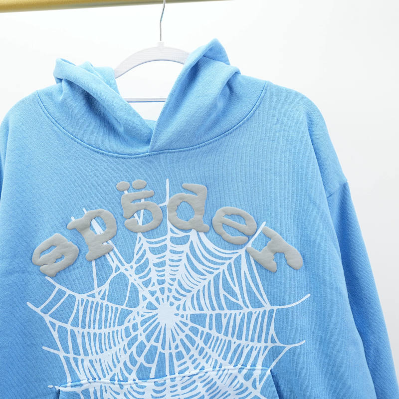 Sp5der Og Web V2 Hoodie Dusty Blue 8