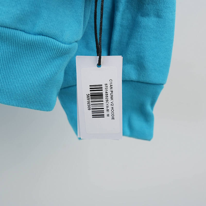 Sp5der Punk V2 Hoodie Cyan 12