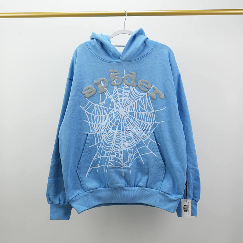 Sp5der Og Web V2 Hoodie Dusty Blue 5