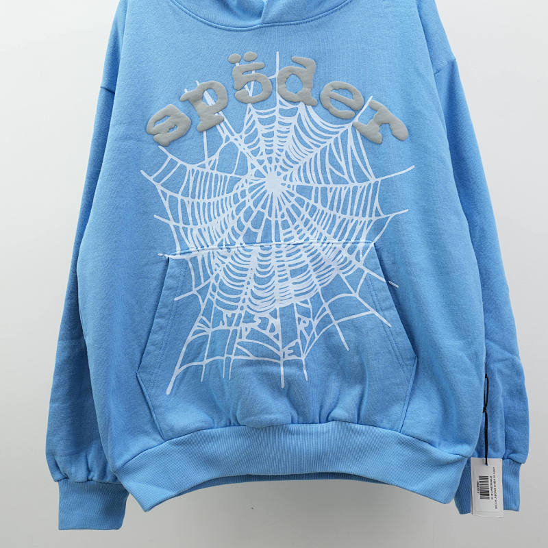 Sp5der Og Web V2 Hoodie Dusty Blue 6