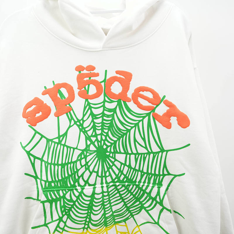 Sp5der Og Web V2 Gradient Hoodie White 7