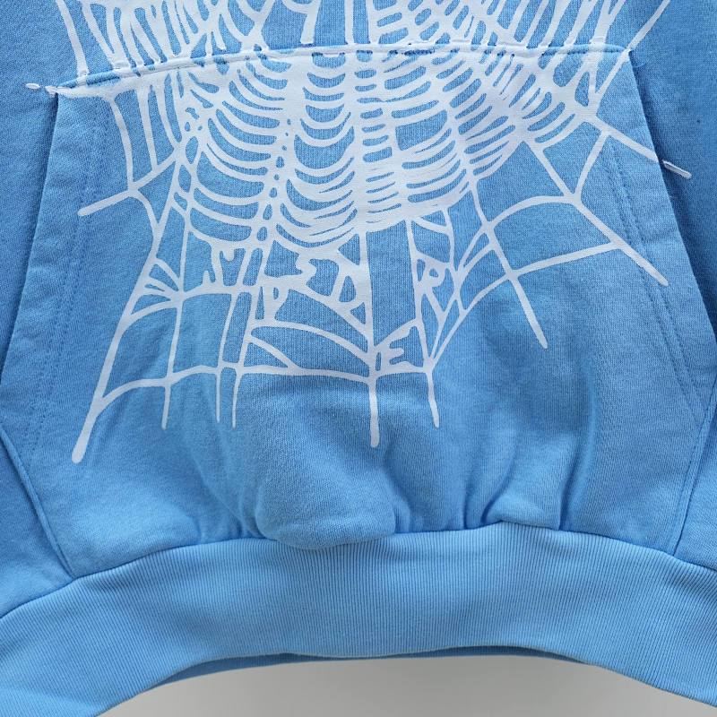 Sp5der Og Web V2 Hoodie Dusty Blue 12