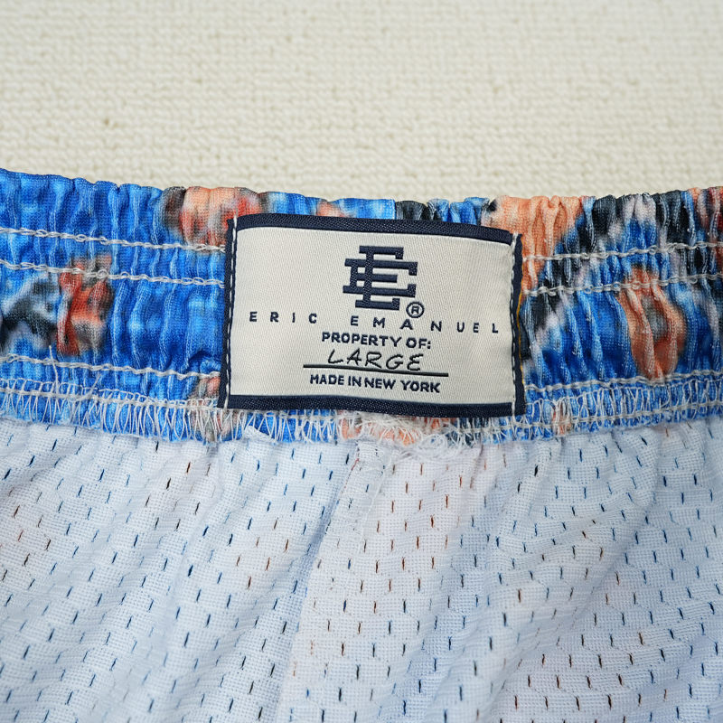 Eric Emanuel Ee Basic Rug Print Short White/Blue/Tan 11
