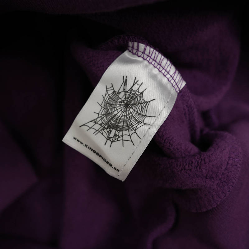 Sp5der Star Og Web V2 Hoodie Purple 10
