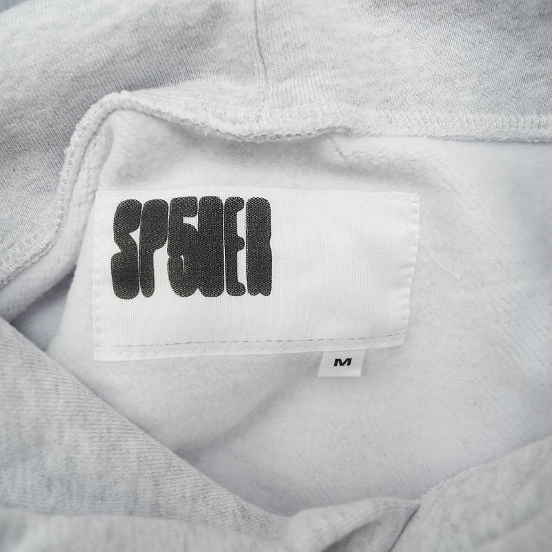 Sp5der Rhinestone Beluga Hoodie Heather Grey 7