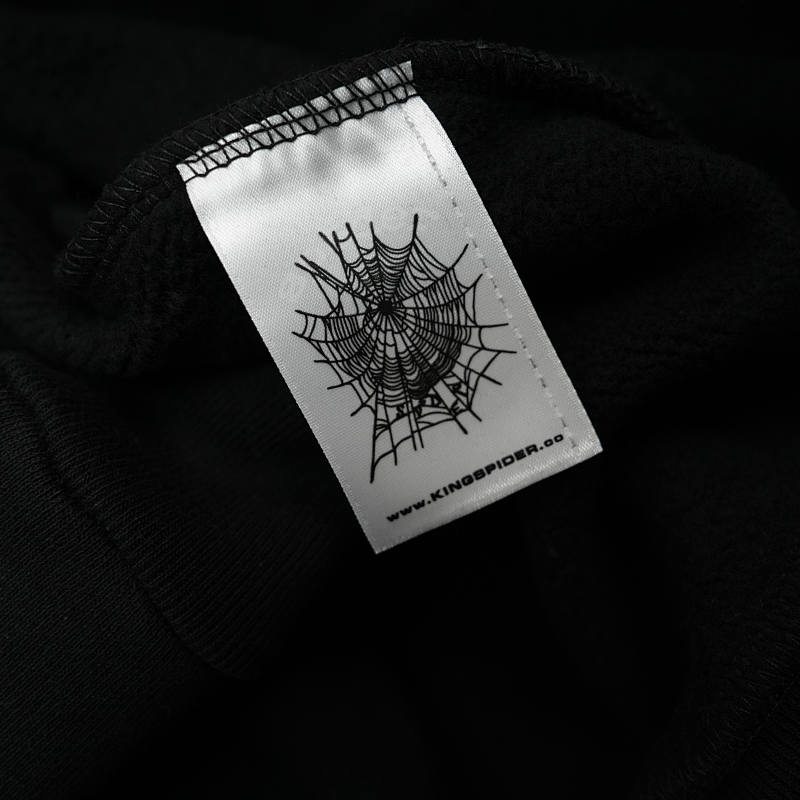 Sp5der Beluga Angel Number Hoodie Black 11