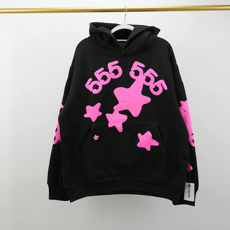 Sp5der Beluga Angel Number Hoodie Black 5
