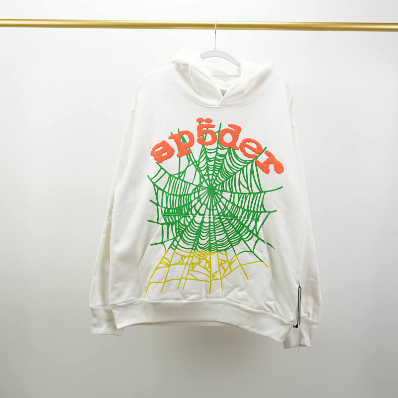 Sp5der Og Web V2 Gradient Hoodie White 3