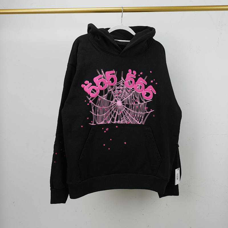 Sp5der Angel Number Hoodie Black 6