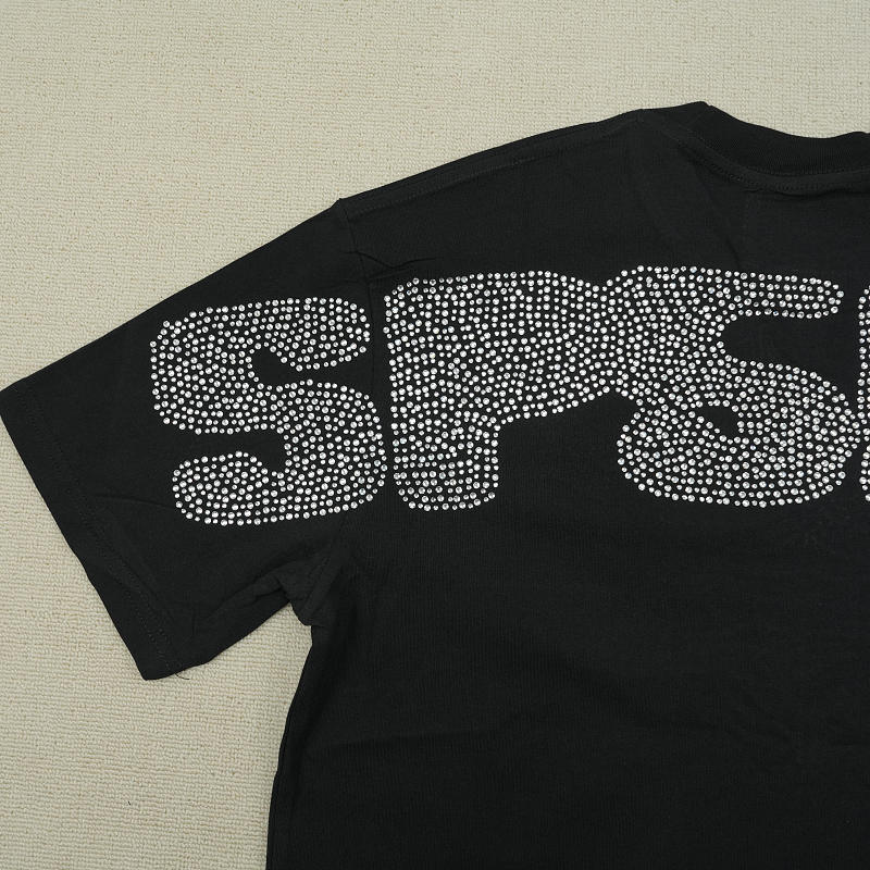 Sp5der Rhinestone Silk TeeBlack 12