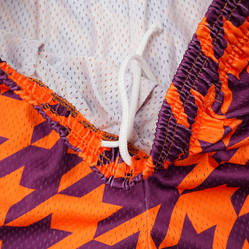 Eric Emanuel Ee Basic Short Orange/Purple Houndstooth 6