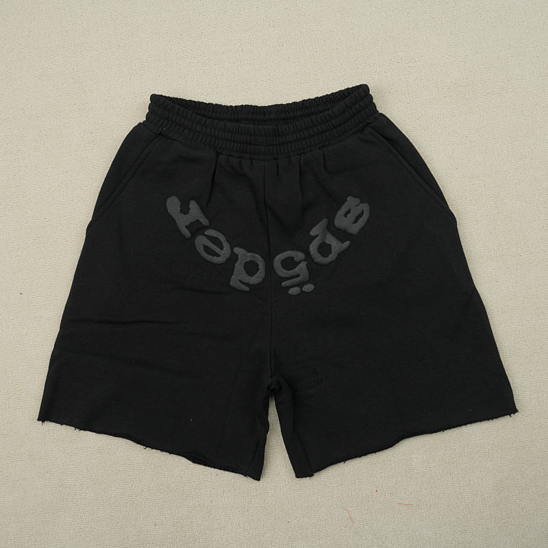 Sp5der Og Web V2 Phantom Sweatshort Black 3