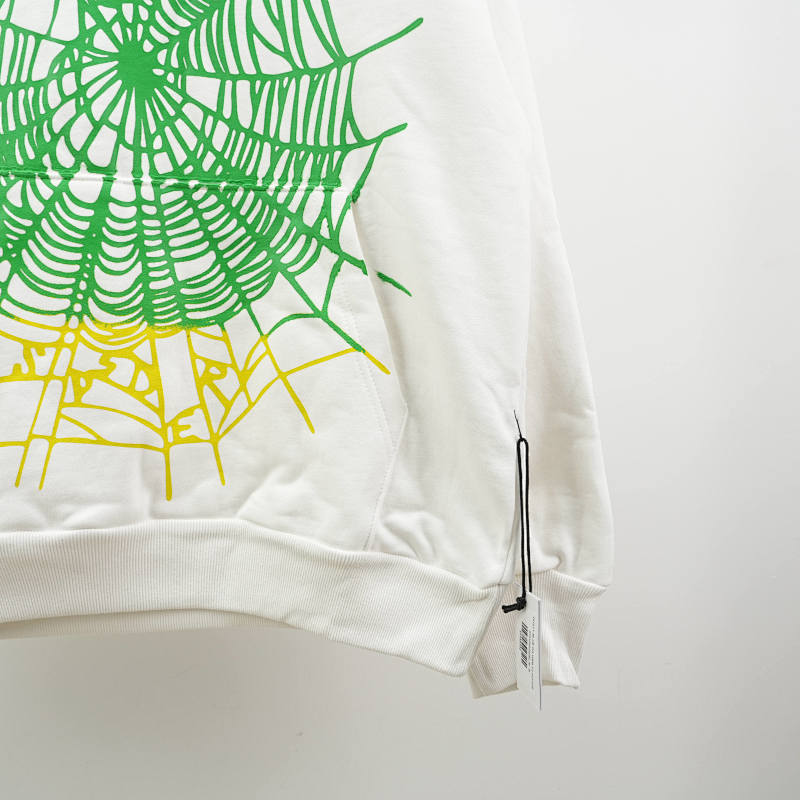 Sp5der Og Web V2 Gradient Hoodie White 8