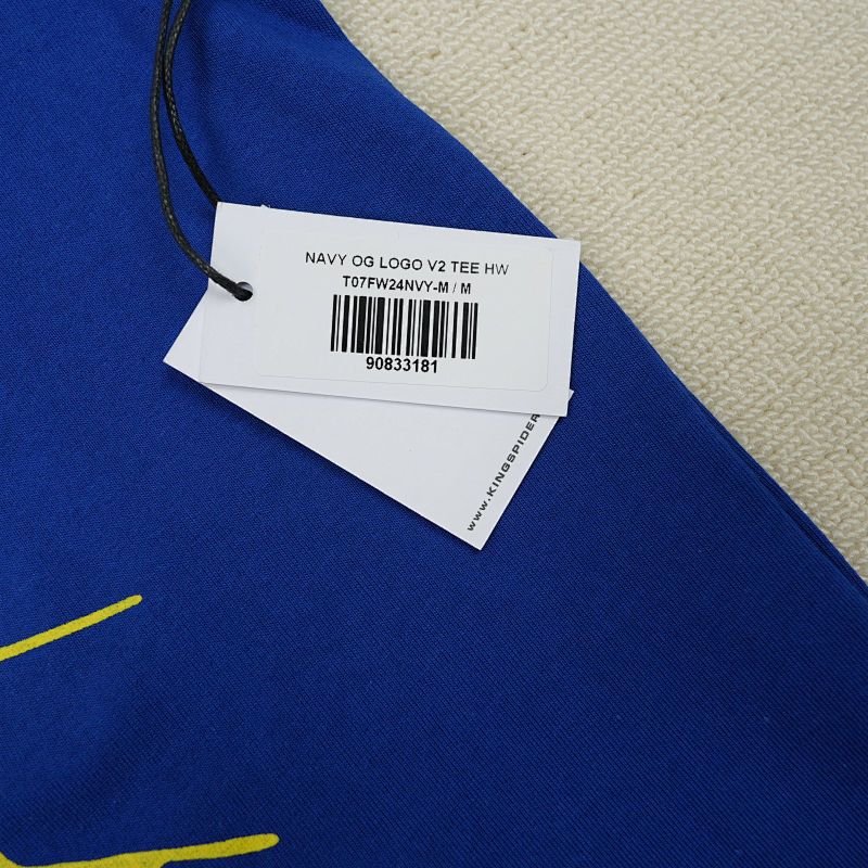 Sp5der Og Logo V2 Heavyweight Tee Navy 6