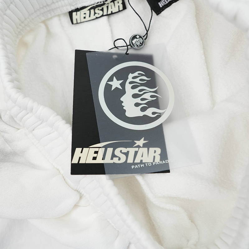 Hellstar Flame Shorts White 4