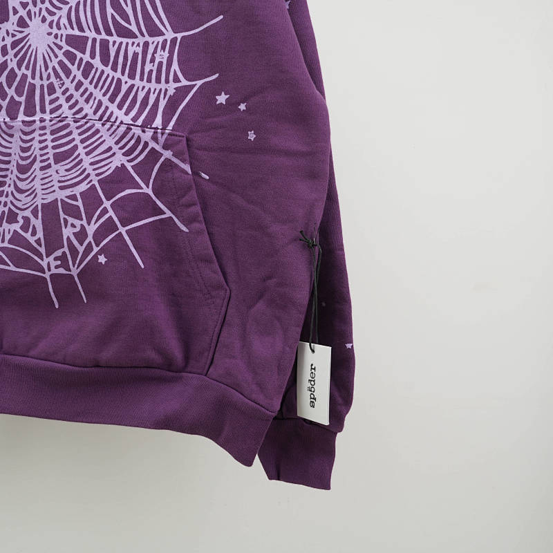 Sp5der Star Og Web V2 Hoodie Purple 9