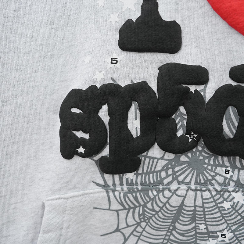 Sp5der Souvenir Hoodie Heather Grey 10