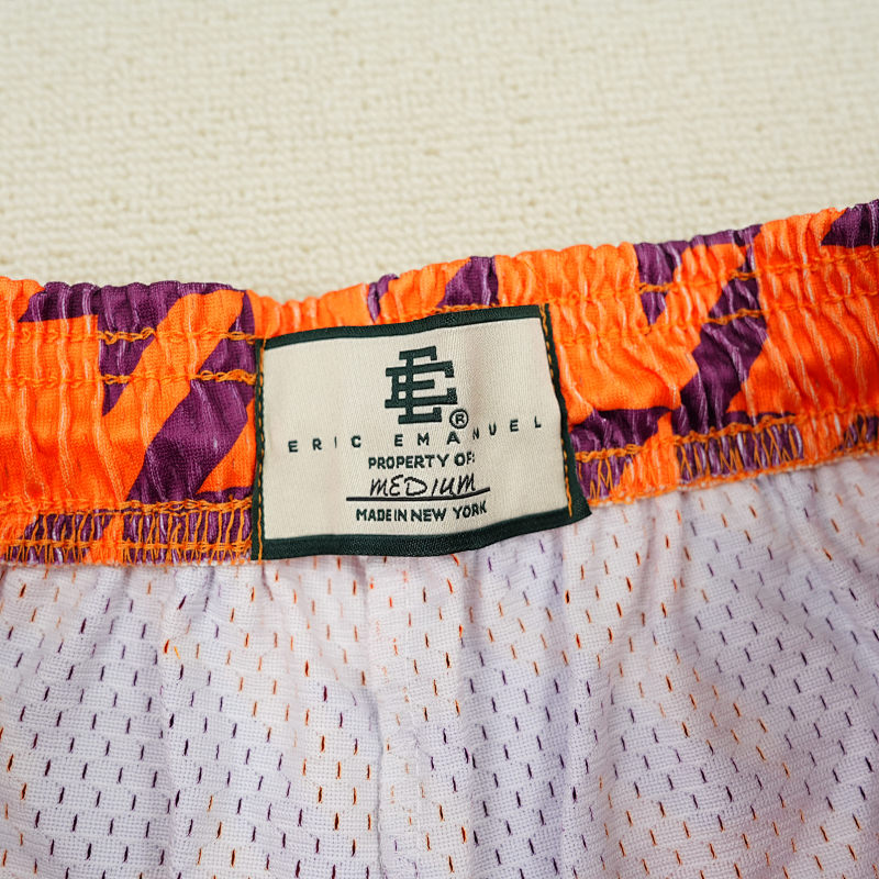 Eric Emanuel Ee Basic Short Orange/Purple Houndstooth 7