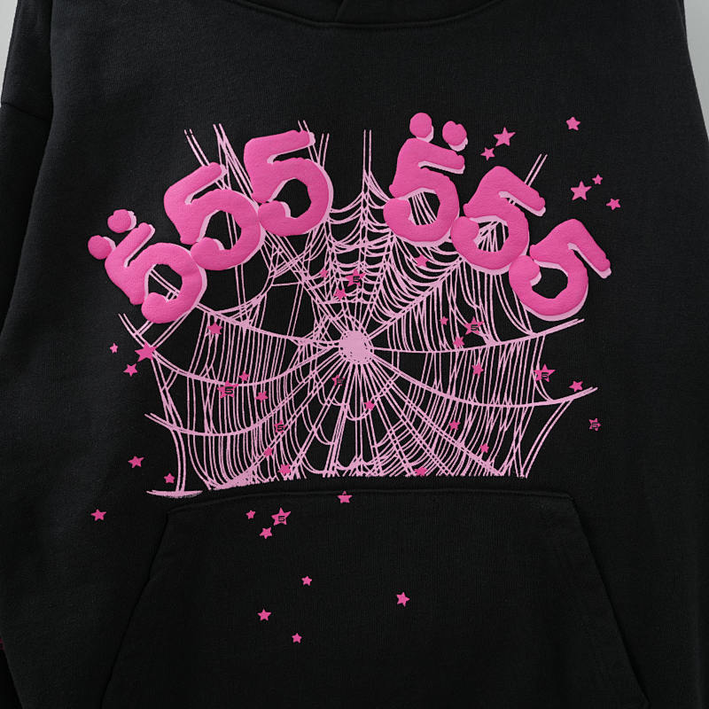 Sp5der Angel Number Hoodie Black 11