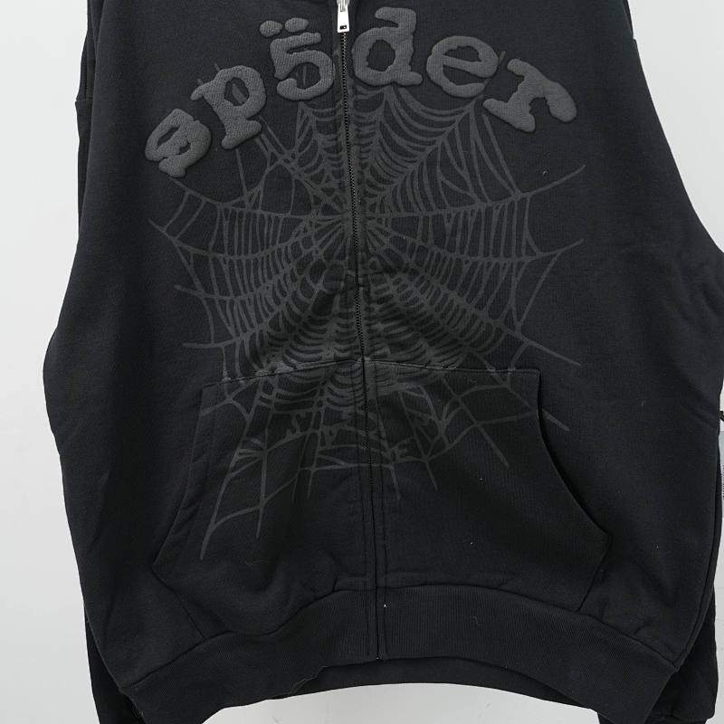 Sp5der Og Web V2 Phantom Zip Up Hoodie 10
