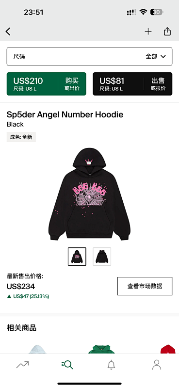 Sp5der Angel Number Hoodie Black 3