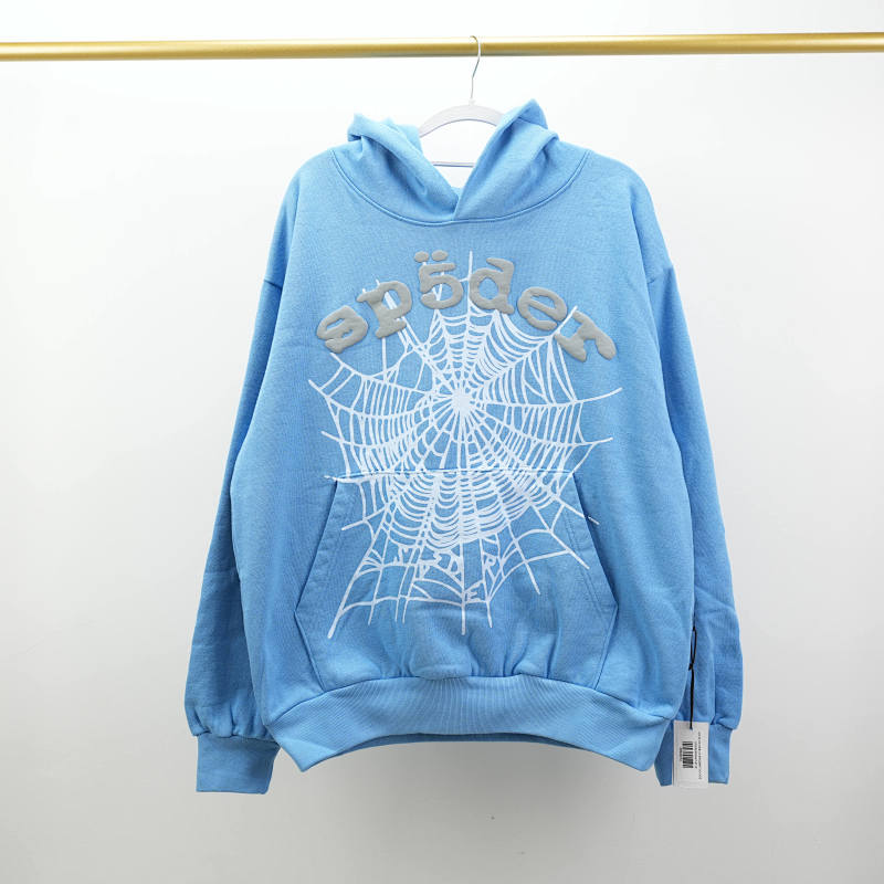 Sp5der Og Web V2 Hoodie Dusty Blue 4