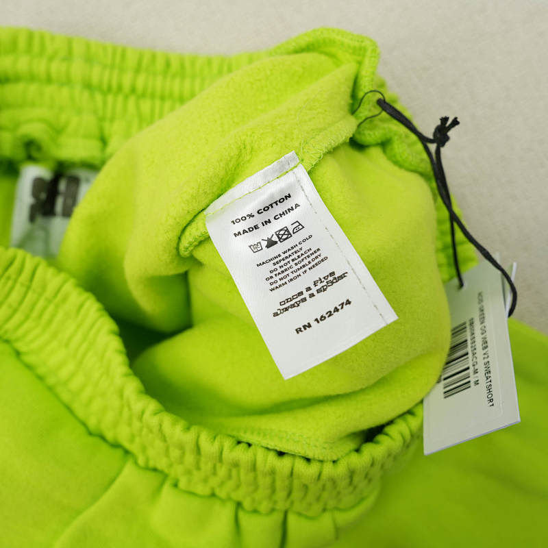 Sp5der Og Web V2 SweatshortAcid Green 11