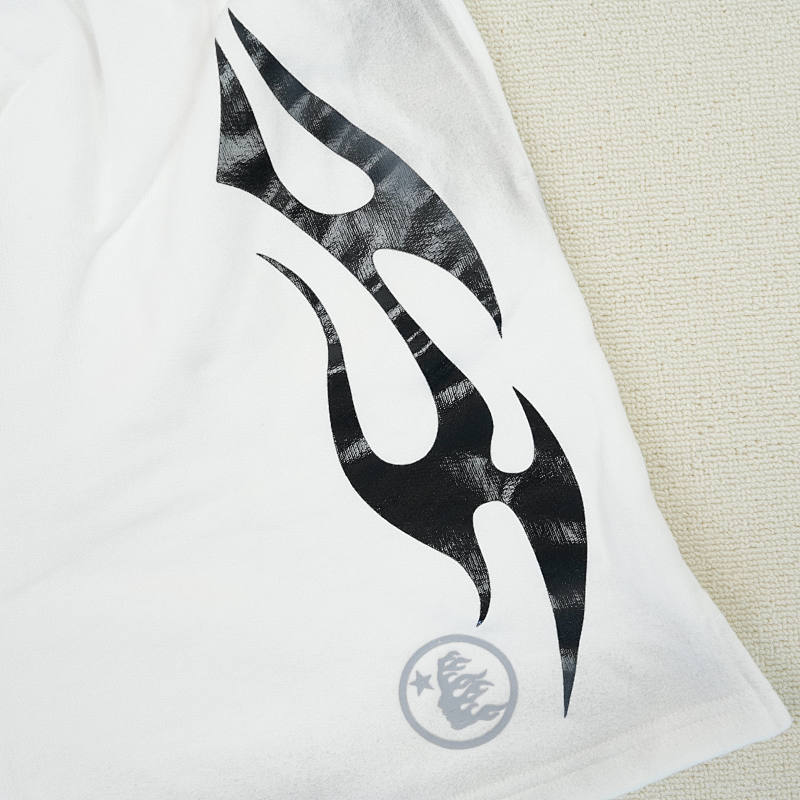 Hellstar Flame Shorts White 10