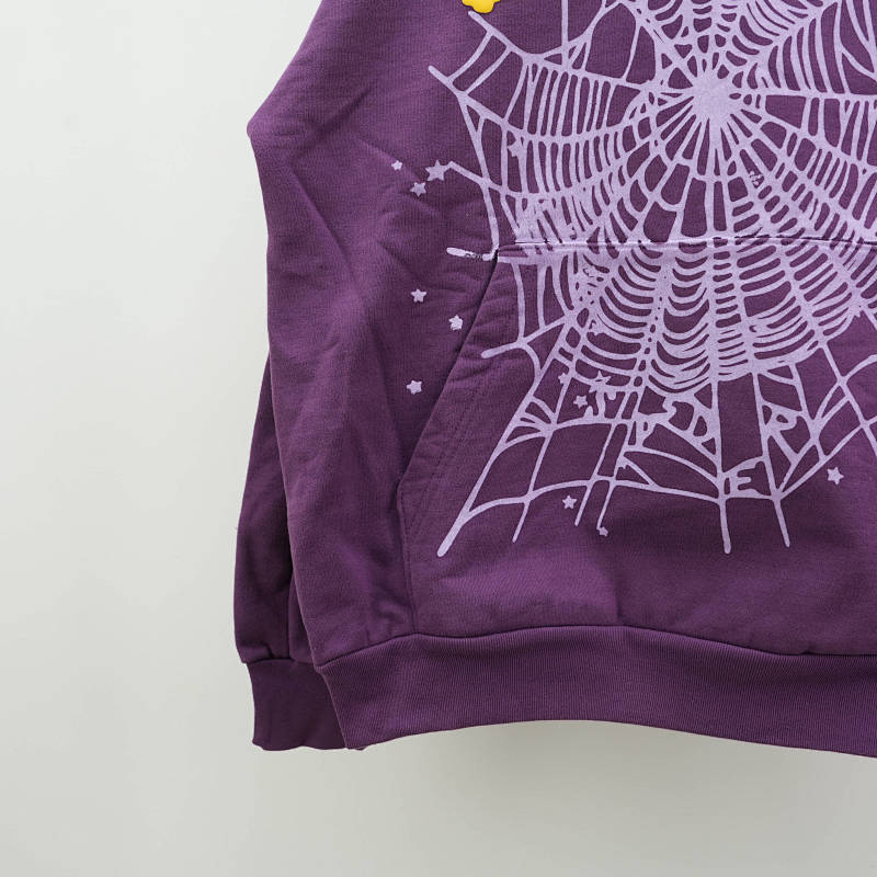 Sp5der Star Og Web V2 Hoodie Purple 8