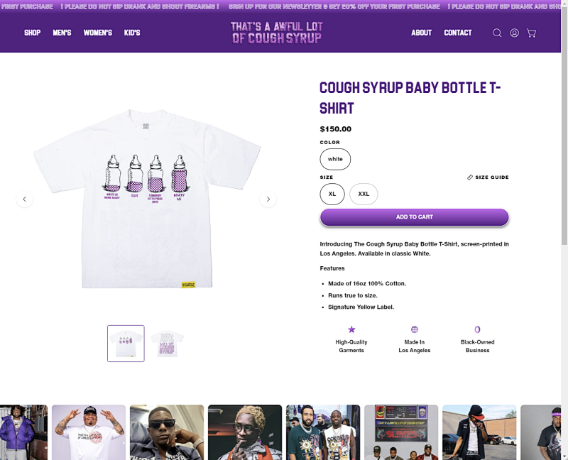 Cough Syrup Baby Bottle T-shirt