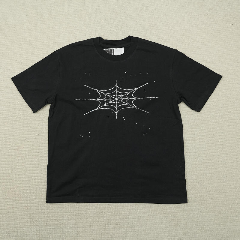 Sp5der Rhinestone Silk TeeBlack 4