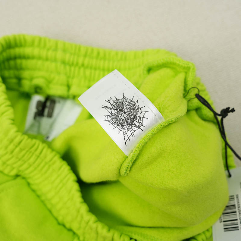 Sp5der Og Web V2 SweatshortAcid Green 12