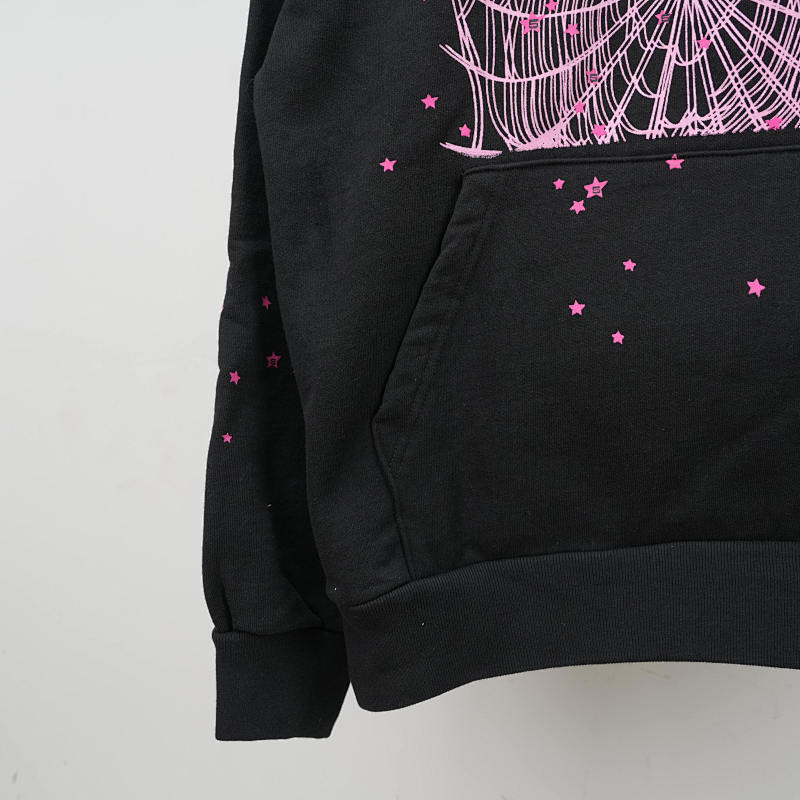 Sp5der Angel Number Hoodie Black 9