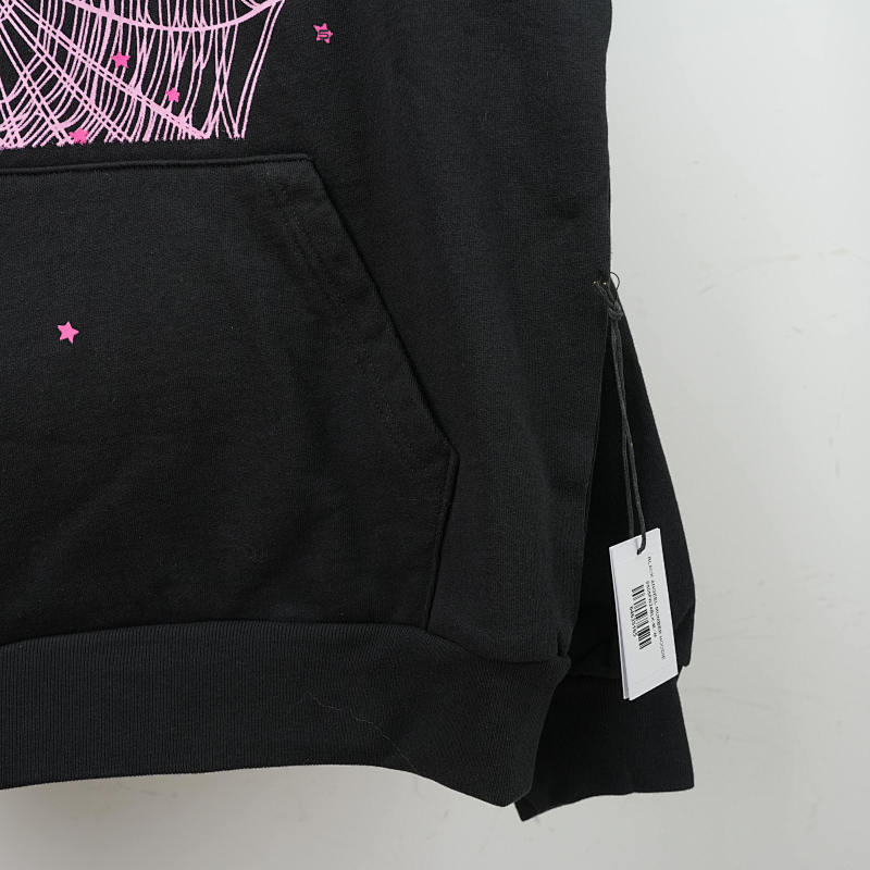 Sp5der Angel Number Hoodie Black 10