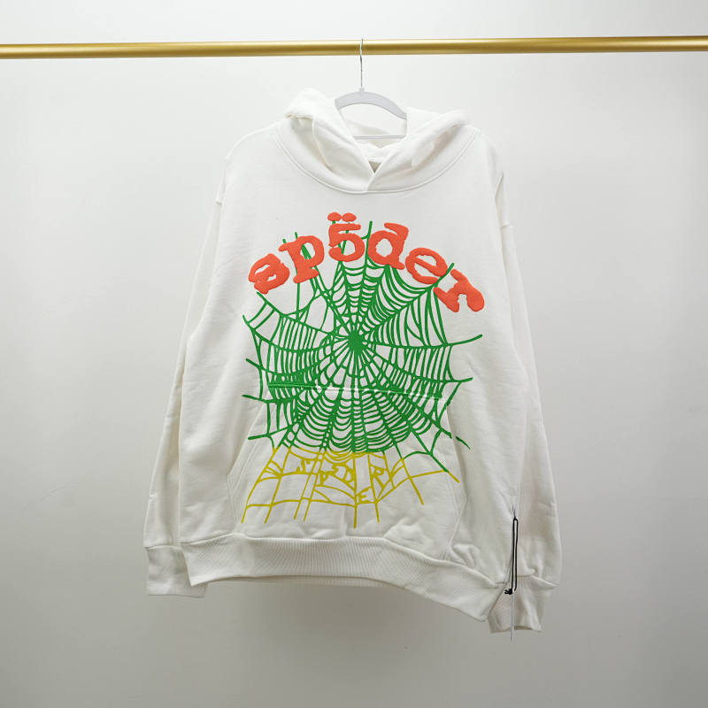 Sp5der Og Web V2 Gradient Hoodie White 5