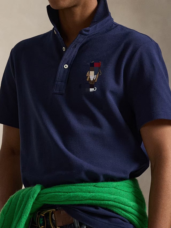 ##Custom Slim Fit Bear Cotton Polo Shirt Polo Y 3