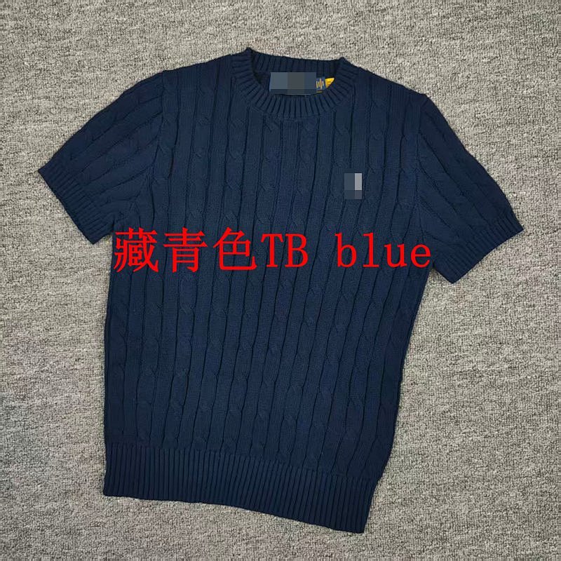 .00##candy Color Round Neck Pure Cotton Short Sleeves Sweater C 9