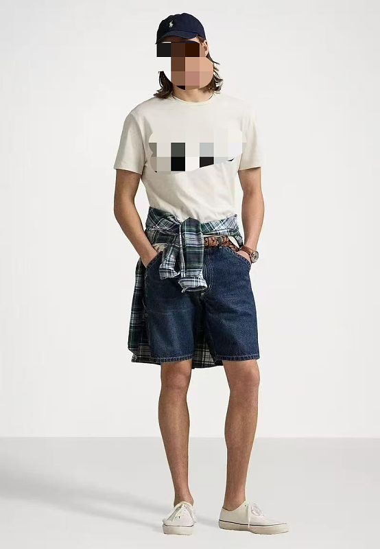 ##100% Cotton Letter Embroidery T-shirt T 516366E 7